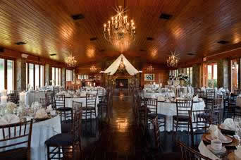 Holidays & Catering 14 Lawnhaven dining hall with white table settings