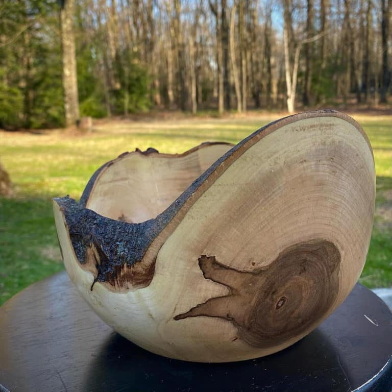 Beautifully carved wooden bowl