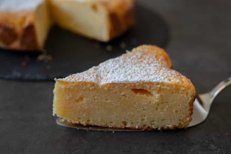 Ricotta cheesecake on a plate