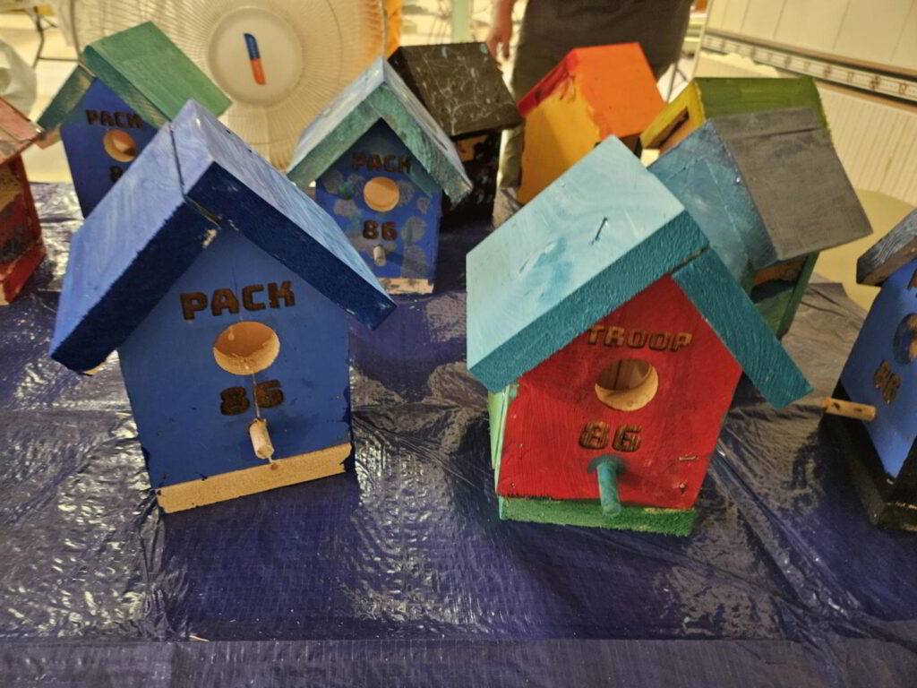 scouts 86 colorful birdhouses