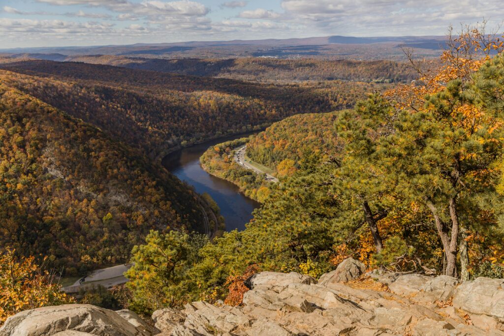 View from a trail at Delaware Water Gap National Recreation Area