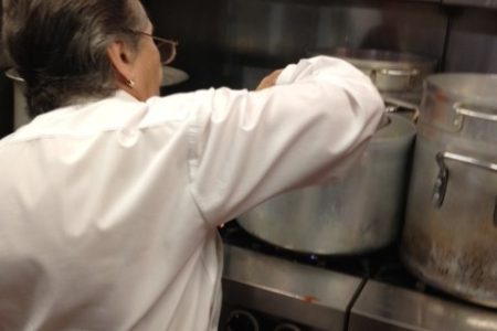 mom at the stove