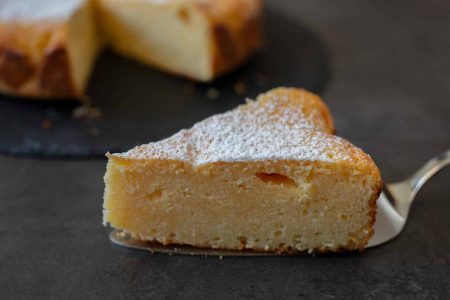 Ricotta cheesecake on a plate